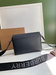 BURBERRY Leather and Vintage Check Note Crossbody Bag (Black) 80211101 - 2