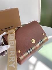 BURBERRY Leather and Vintage Check Note Crossbody Bag (Tan) 80211111 - 2