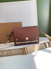 BURBERRY Leather and Vintage Check Note Crossbody Bag (Tan) 80211111 - 1