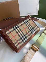BURBERRY Leather and Vintage Check Note Crossbody Bag (Tan) 80211111 - 5