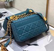 SMALL DIOR CARO BAG (Deep Ocean Blue) Supple Cannage Calfskin M9241UWHC - 6