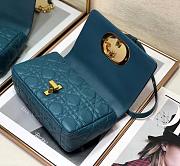 SMALL DIOR CARO BAG (Deep Ocean Blue) Supple Cannage Calfskin M9241UWHC - 4