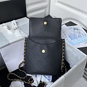 CHANEL Calfskin Large Hobo Bag with Chain Charm 2021 (Black) AS2542 B05539 NC027 - 5