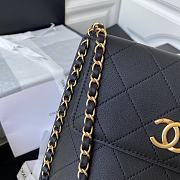 CHANEL Calfskin Large Hobo Bag with Chain Charm 2021 (Black) AS2542 B05539 NC027 - 2