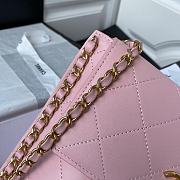 CHANEL Calfskin Large Hobo Bag with Chain Charm 2021 (Pink) AS2542 B05539 NC027 - 4