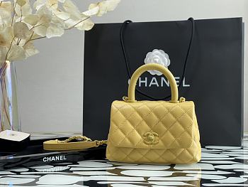 CHANEL Mini Flap Bag With Handle (Yellow) A93749 B05052 NB357