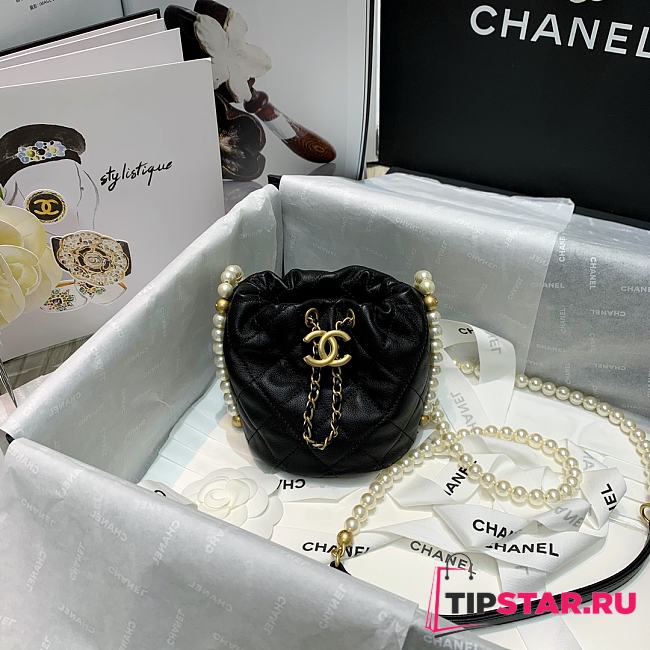 Chanel Mini Drawstring Bag (Black) AS2529 B05543 94305 - 1