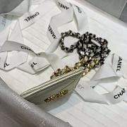 CHANEL Card Holder With Chain (White) AP2159 B05471 10601 - 6
