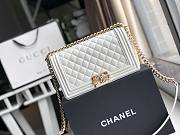 CHANEL Small Boy Chanel Handbag (White) A67085 B05839 10601 - 1