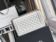 CHANEL Small Boy Chanel Handbag (White) A67085 B05839 10601 - 6