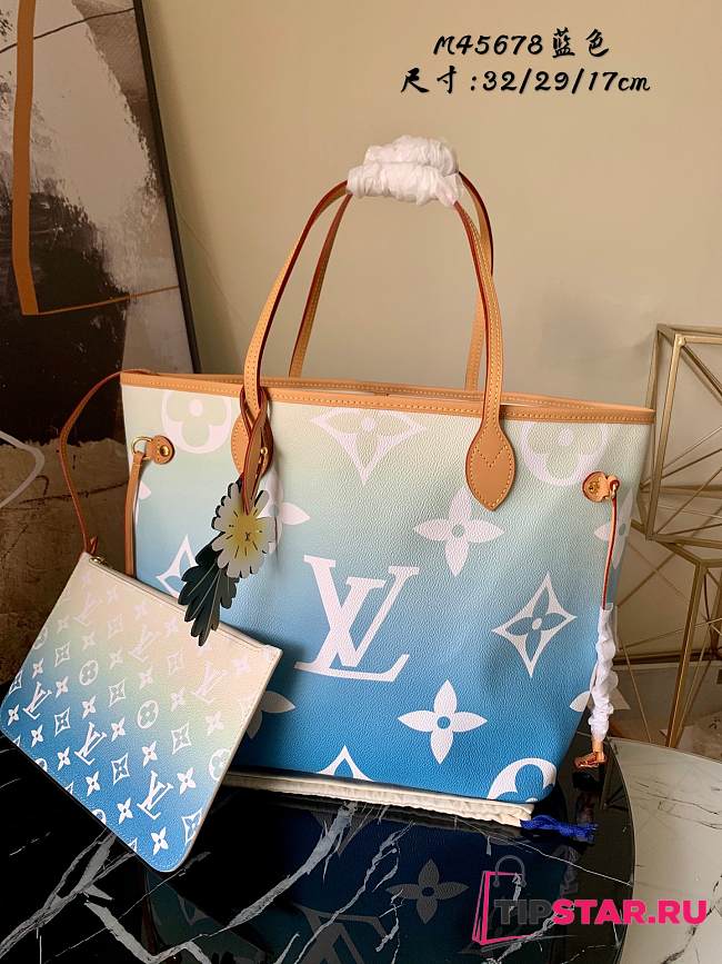 LV Neverfull MM (Blue) M45678 32cm - 1