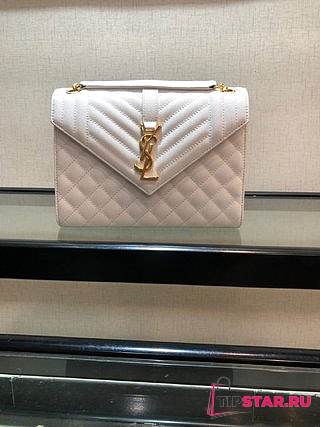 YSL College Medium In Quilted Leather (Vintage White) 600279BRM079207 - 1