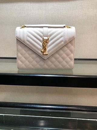 YSL College Medium In Quilted Leather (Vintage White) 600279BRM079207