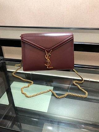 YSL Cassandra Monogram Clasp Bag In Smooth Leather (Rouge Legion) 5327500SX0W6475