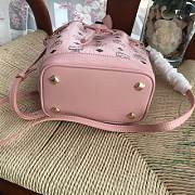 MCM | Zoo Rabbit Drawstring Bag in Visetos Leather Mix (Pink) MWDBSXL01QH001 - 3