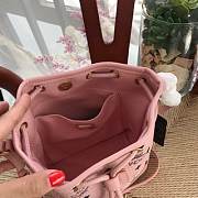 MCM | Zoo Rabbit Drawstring Bag in Visetos Leather Mix (Pink) MWDBSXL01QH001 - 4
