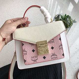MCM | Patricia Satchel in Color Block Visetos null ( White_Pink) MWE9SPA26O3001