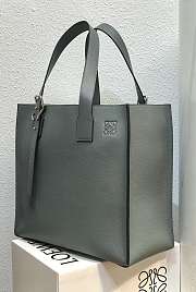 LOEWE Buckle tote bag in soft grained calfskin (Anthracite) B692L09X01 - 3