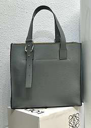 LOEWE Buckle tote bag in soft grained calfskin (Anthracite) B692L09X01 - 5