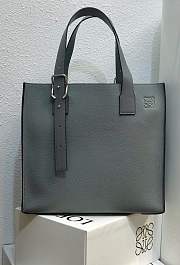 LOEWE Buckle tote bag in soft grained calfskin (Anthracite) B692L09X01 - 1