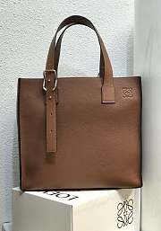 LOEWE Buckle tote bag in soft grained calfskin (Cognac) B692L09X01 - 1