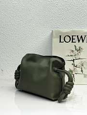 LOEWE Mini Flamenco clutch in nappa calfskin (Vintage Khaki) A411FC2X05 - 5