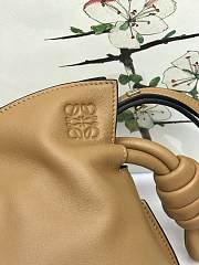 LOEWE Mini Flamenco clutch in nappa calfskin (Ochre Green) A411FC2X05 - 5