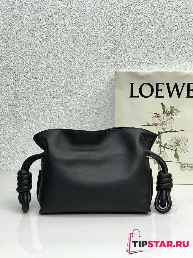 LOEWE Mini Flamenco clutch in nappa calfskin (Black) A411FC2X05 - 1