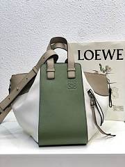 LOEWE Small Hammock bag in classic calfskin (White and Green) 326.30KS35 - 1