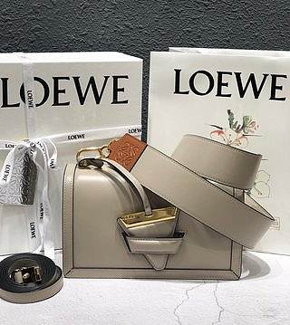 LOEWE Barcelona bag in soft grained calfskin (Smoke) 303.12.W89