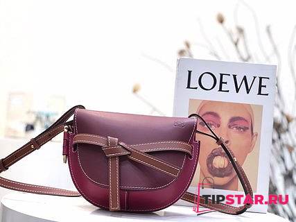 LOEWE Small Gate bag in soft calfskin(Rose_Purple) 321.54.T20 - 1