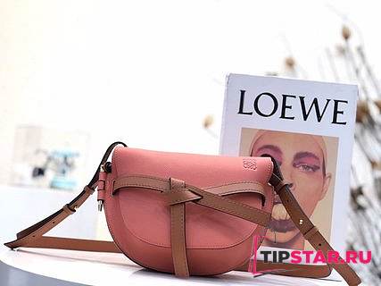 LOEWE Small Gate bag in soft calfskin (Shrimp Pink) 321.54.T20 - 1