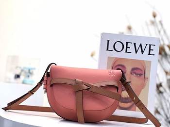 LOEWE Small Gate bag in soft calfskin (Shrimp Pink) 321.54.T20