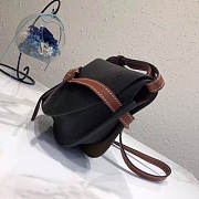 LOEWE Small Gate bag in soft calfskin (Black_Brown) 321.54.T20 - 4