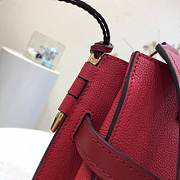 LOEWE Small Gate Top Handle bag in soft grained calfskin (Red Lychee) 321.12.U61 - 3