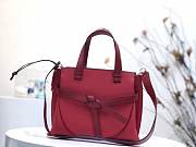 LOEWE Small Gate Top Handle bag in soft grained calfskin (Red Lychee) 321.12.U61 - 1