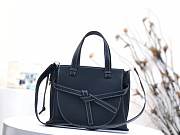 LOEWE Small Gate Top Handle bag in soft grained calfskin (Midnight Blue) 321.12.U61 - 1