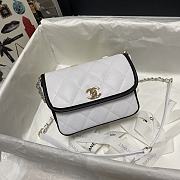 CHANEL Mini Messenger Bag (White_Black) AS2465 B05440 C0200 - 1