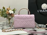 CHANEL Mini Flap Bag With Top Handle (Pink) AS2477 B05514 94305 - 4