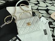 CHANEL Mini Flap Bag With Top Handle (White) AS2477 B05514 10601 - 3