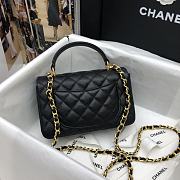 Chanel Mini Flap Bag With Top Handle (Black) AS2431 B05607 94305 - 5