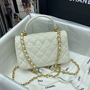 Chanel Mini Flap Bag With Top Handle (White) AS2431 B05607 10601 - 5