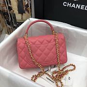 Chanel Mini Flap Bag With Top Handle (Pink) AS2431 B05607 10601 - 3