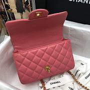 Chanel Mini Flap Bag With Top Handle (Pink) AS2431 B05607 10601 - 5