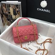 Chanel Mini Flap Bag With Top Handle (Pink) AS2431 B05607 10601 - 1