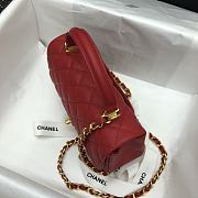 Chanel Mini Flap Bag With Top Handle (Red) AS2431 B05607 10601 - 2