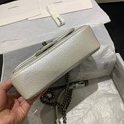 Chanel Large Classic Handbag (White) - 5