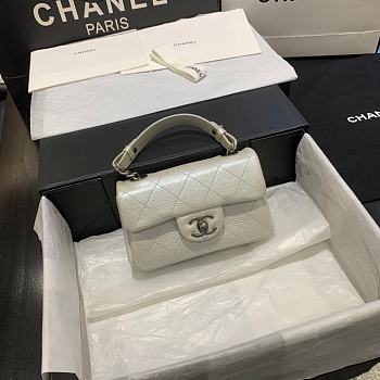 Chanel Large Classic Handbag (White)