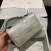 Chanel Large Classic Handbag (White) - 3