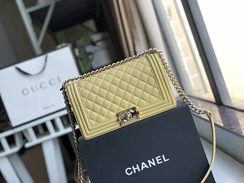 CHANEL Boy Chanel Handbag (Light Yellow)